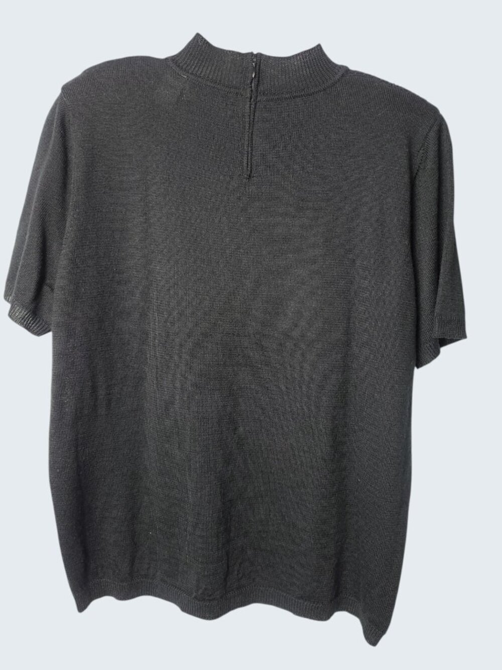 Alfred Dunner Embelished Mock Neck Knit Top W/Sparkle Details Black Large - Picture 3 of 12